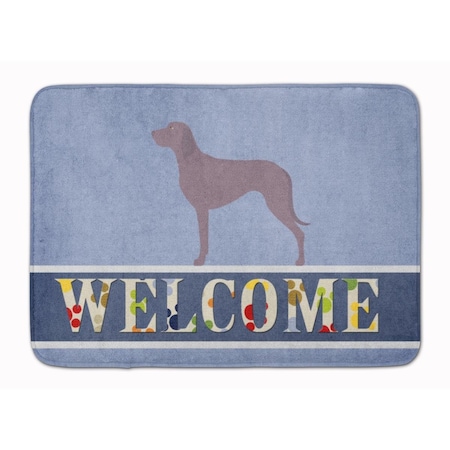 Carolines Treasures Weimaraner Welcome Machine Washable Memory Foam Mat BB8280RUG